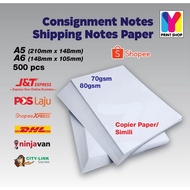 500pcs 80gsm 70gsm A5/A6 Simili Paper/Consignment Notes/Shipping Paper/Label Paper/AWB Paper / Photo