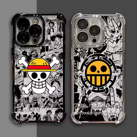 Anime Logo One Pieces Luffy Plating Phone Case For Huawei Honor x8d X5c X7d Magic7 400 X9d X6c X8c X
