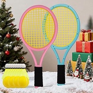 Federball Set Kinder,17 Zoll TennisschläGer Für Kinder,Tennis Setmit 8 Badminton Und 4 Softball