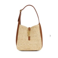 [PRE-ORDER] YSL LE 5 A 7 SUPPLE SMALL IN RAFFIA AND LEATHER