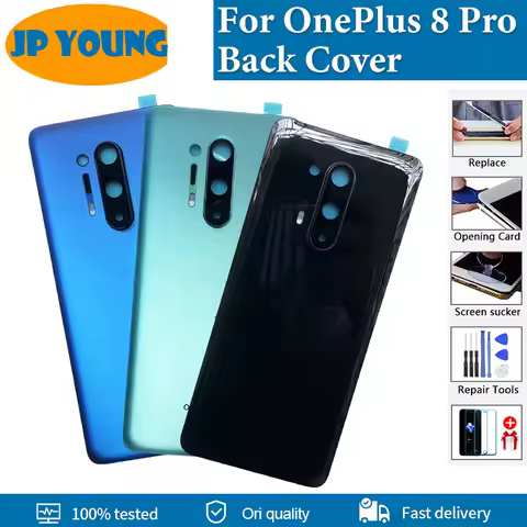 Original Gorilla Glass For OnePlus 8 Pro Rear Housing Cover For OnePlus 8 Pro Back Cover Door Replac