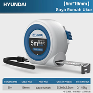HYUNDAI Meteran Tukang 10 5 3 Meter Baja Paling Bagu Pita Pengukur Tape Measure Bahan Karet ABS