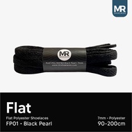 Original MR Shoelaces FP01 Black Flat Shoelaces 7mm 90cm 100cm 120cm 130cm 150cm 180cm 200cm Polyest