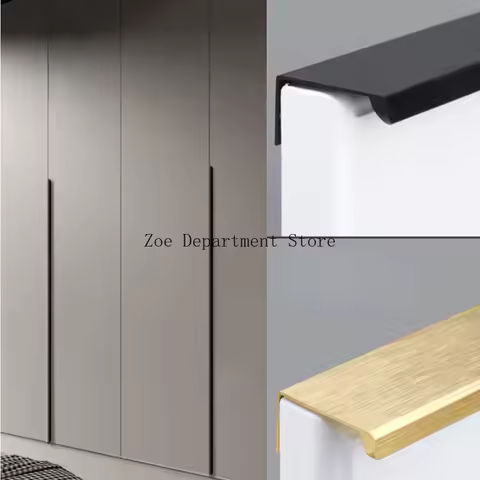 Long Cabinet Handles 1200mm Cupboard Pull Aluminium Alloy Brushed Gold Wardrobe Cupboard Door Handle