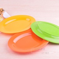 彩色橢圓盤塑料盤子密胺彩盤碟子仿瓷蛋形盤旦形盤燒烤盤零食盤子