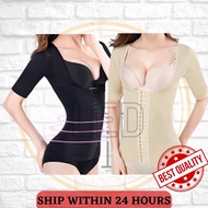 Sleeved Shaping Top Sleeved Shaping singlet Girdle, Grip Kuat, Shaper berlengan, Baju korset berleng