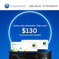[Obliqueeyewear] COOPER VISION MYDAY DAILY (30PCS) 2 BOXES VOUCHER [REDEEM IN STORE]