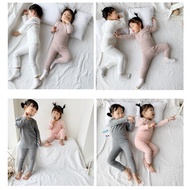 Thai Stock ️ (Set Of 2 Pieces) BABY Long Johns fleece Inner Lining Children's Sweaters Winter Pants