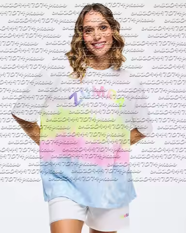2026 Pastel Tie-Dye Gradient Zumba T-Shirt - Oversized Crew Neck Top Kids/Adults Are Suitable for Da
