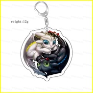 How to Train Your Dragon Toothless acylic key holder keychain bag pendant key ring Hiccup Astrid