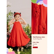 Little Begonia Dress - Scarlet Begonia for Girls