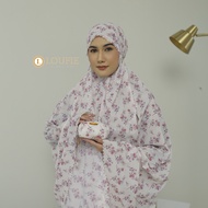 LOUFIE - Mukena Dewasa Traveling Mini Pouch Parasut Korea Motif Daisy Premium