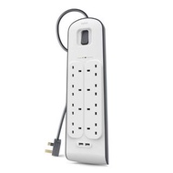 Belkin 2.4 安培 USB充電 8位防雷保護拖板