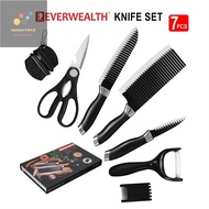 Good Quality Sharp Knife Kitchen Cleaver Slicing Chef Knife 7Pcs Gift Set (Knife+Peeler+Scissor)