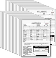 Record of Annual Inspection with Inspection Decal 50-pk. - Continuous Format, 2-Ply, Carbonless, 9.5
