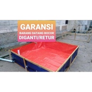 terpal kolam ikan 300X200X50 type A5korea plus lubang pembuangan terpal kolam 300x200x50 kolam lele 