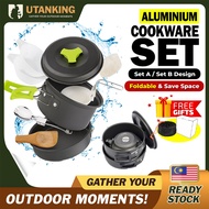 UtanKing™ Camping Cookware Kit Camping Cooking Set Tableware Picnic Set Pot Frying Pan Periuk Masak