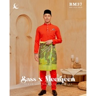 FREE SAMPIN[ ORANGE RED ] BAJU MELAYU MAGNIFICENT 4.0 BY ELRAH EXCLUSIVE