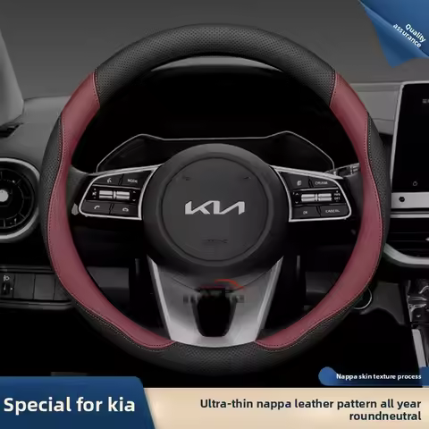 Leather Car Steering Wheel Cover for Kia Sportage Sorento Niro Picanto K5 K3 K4 Xceed Ev9 Ev3 Ev6 Fo