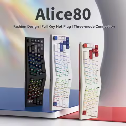FEKER Alice80 Mechanical Keyboard Wireless Tri-mode Hot Swap RGB Gasket Ergonomic Custom 68key Offic