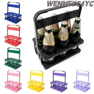 WENNEYC4YC 1Pcs Beer Rack, 6 Hole Bar Beverage Display Beer Bottle Carrier, Basket Cup Organizer Fol