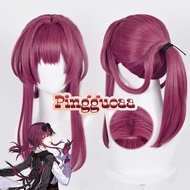 f Honkai: Star Rail Kafka Cosplay Wig 43cm Wig Rose Purple Heat Resistant Synthetic Wigs d