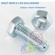 6 X 80 NUT BOLT 6 X 80 GALVANIZED NUT BOLT/ 6 X 80 NUT BOLT/