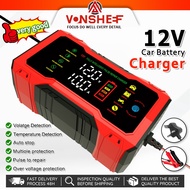 Bateri Kereta Car Battery Charger 12V 10A LCD Pengecas Bateri Kereta Car Motorcycle Lorry  Bateri Re