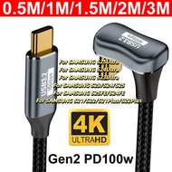 5A  Type C Male to USB C Female Extension Cable LIKAIYUE PD100W Fast Charging Cable Extender 90 Degr
