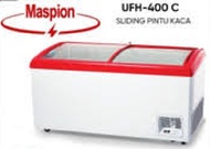 Maspion Chest Freezer Box Sliding Glass 400L Uchida UFH-400C UFH 400C
