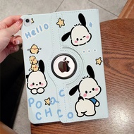 Cute Dog iPad9 Protective Case 10.2 MINI4 Hard Pro2025 Rotating Leather air65 Shock-Resistant iPad8/