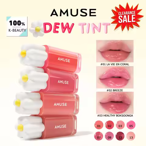 [ClearanceSale] AMUSE DEW TINT,Dewy/Watery Texture,Lightweight & Non-Sticky,Lip Gloss & Hydrating,Ko