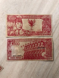 Uang Soekarno 1000 Rupiah Seri BTN tahun 1964 Penari 7