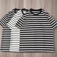 2026 Cross-Border Heavyweight 270g t-Shirt Men's Short-Sleeved Gear Texture Striped Carbon Brushed B