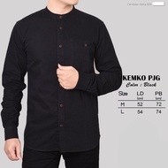 Kemeja Koko KEMKO Kemeja Pria Kerah Sanghai Polos Lengan Panjang Brand Agera dan Sajuak
