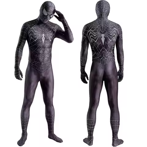 Venom Symbiote Adults Spiderman cosplay Superhero Costume Halloween Full Bodysuit Zentai Second Skin