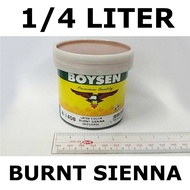BOYSEN BURNT SIENNA LATEX COLOR B-1408 ( 1/4 LITER ) FOR WOOD AND CEMENT  ------------- 1/4 LITER