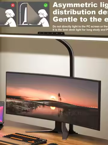 LOOPITYS LED Desk Lamp 24W 80cm 2310 Lumens Table Lamp with Touch Control,Dimmable,Adjustable Colour