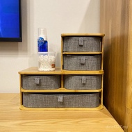 Desktop Organizer Multi-Layer Storage Box Bamboo Manufacturer Bedroom Office Source Drawer Cosmetics