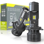 2PCS H4 LED โปรเจคเตอร์ Mini ไฟหน้ารถหลอดไฟ 6000K LED Mini เลนส์โปรเจคเตอร์ H4 มินิโปรเจคเตอร์เลนส์ไ