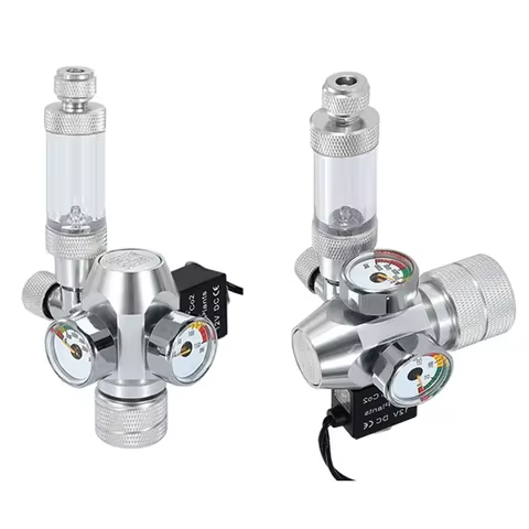 AC100-240V Aquarium CO2 Regulator Electromagnetic Valve Bubble Counter CO2 Control System Fish Tank 