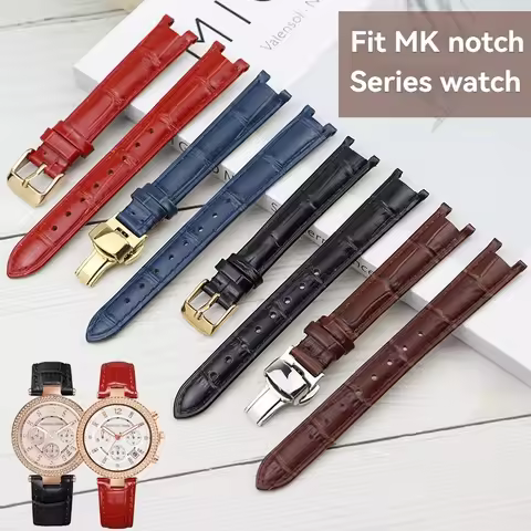For MK Watch Strap Michael Kors MK2277 MK2425 MK5896 MK5354 5896 2277 Bracelet 16mm 18mm 20mm Notch