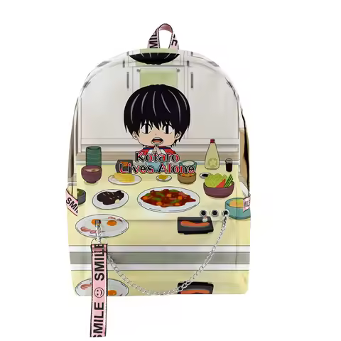 Hip Hop Popular Kotaro Lives Alone Anime 3D Print School Bags Unisex Oxford Waterproof Notebook mult