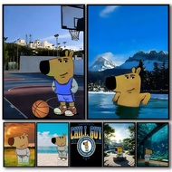 Cute C-Chill Poster Prints, Home Decor, Modern Wall Art, Living Room, Bedroom, Dining Room, Bar, Caf