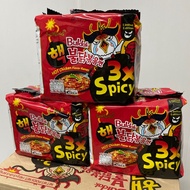 ✨ไม่มีได้ไม่แน้ว✨ SAMYANG มาม่าเกาหลี!! แดงดำ เผ็ดคูณx3 140g1SETCOMBO3แพค/15ซอง  สินค้านำเข้าจากเกาห