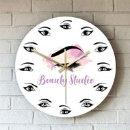 Beauty Salon Eyelash Eyebrow Wall Clock Gift for Beauticians Beauty Studio Eyelash Clock Cross-Borde