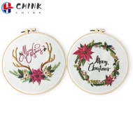 CHINK Christmas Embroidery Set Wall Decor Needlework Kits Christmas Pattern Cross Stitch