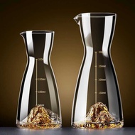 Wine Dispenser Household Gold Foil 1ml Crystal Golden Mountain Wine Cup Chinese Decanter Wine Set Wi