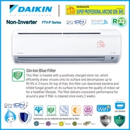 Daikin 2.0hp Non Inverter Air Conditioner FTV50PBV1MF &amp; RV50PBV1M ((WiFi)) R32 Standard Non-Inverter Air Conditioner FTV-P Series Smart Control - Gin Ion Blue Filter