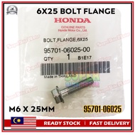HONDA Bolt Flange 6X25 / M6 Hex Flange Screw M6X25MM - [95701-06025]